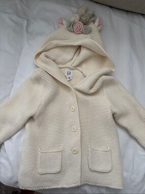 Baby GAP Unicorn floral cardigan